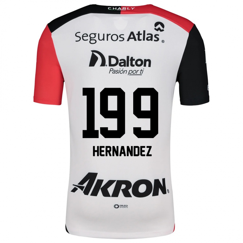 Enfant Maillot Sergio Hernández #199 Blanc Rouge Noir Tenues Extérieur 2024/25 T-Shirt Belgique