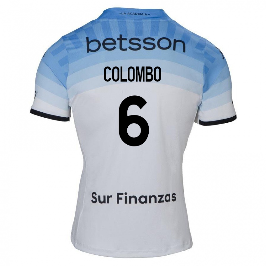 Kinderen Nazareno Colombo #6 Wit Blauw Zwart Uitshirt Uittenue 2024/25 T-Shirt België