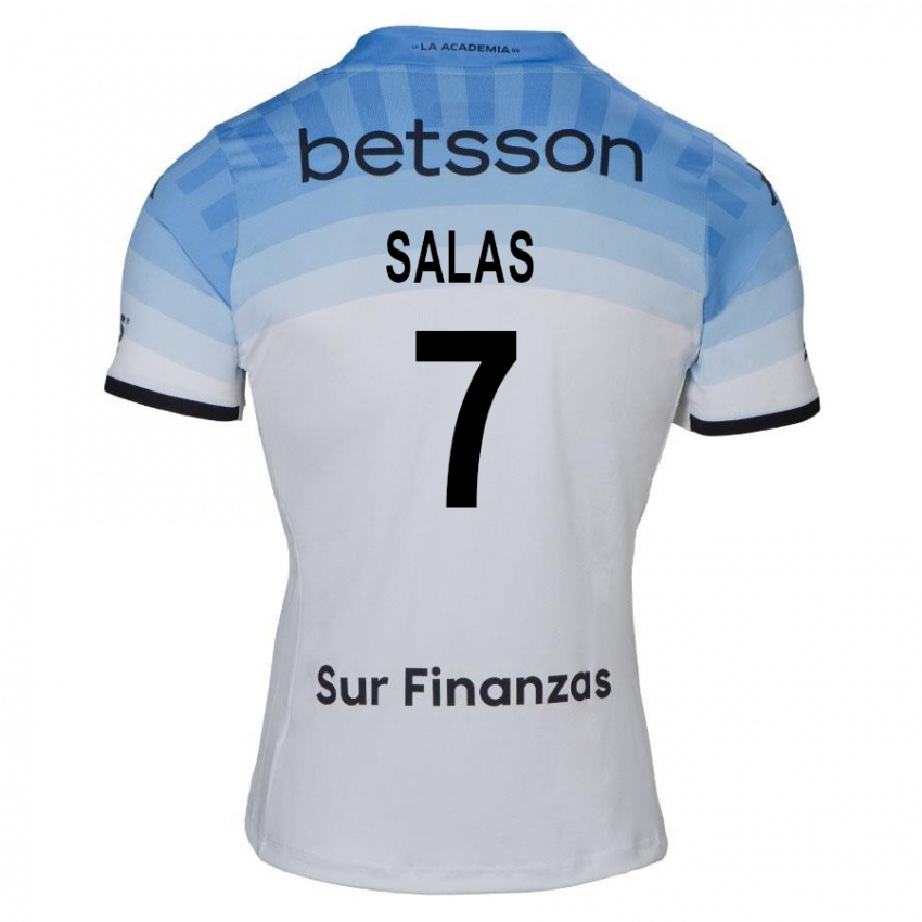 Kinderen Maximiliano Salas #7 Wit Blauw Zwart Uitshirt Uittenue 2024/25 T-Shirt België