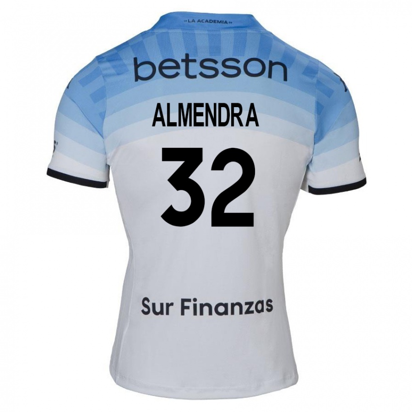 Kinderen Agustin Almendra #32 Wit Blauw Zwart Uitshirt Uittenue 2024/25 T-Shirt België