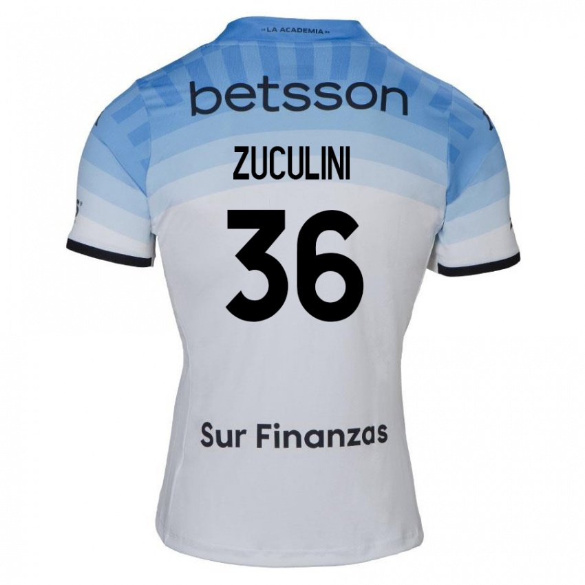 Kinderen Bruno Zuculini #36 Wit Blauw Zwart Uitshirt Uittenue 2024/25 T-Shirt België