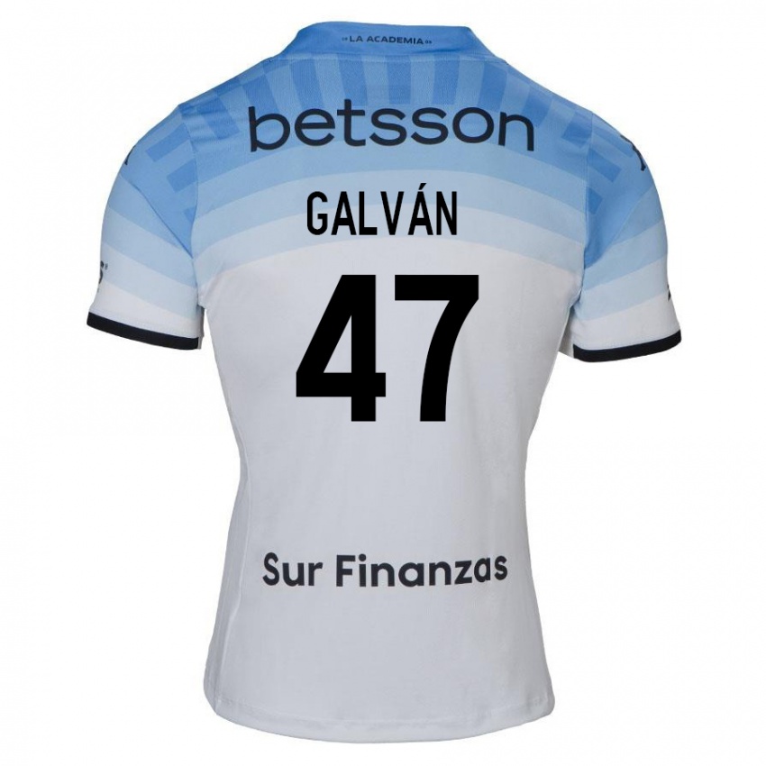 Kinderen Ignacio Galván #47 Wit Blauw Zwart Uitshirt Uittenue 2024/25 T-Shirt België