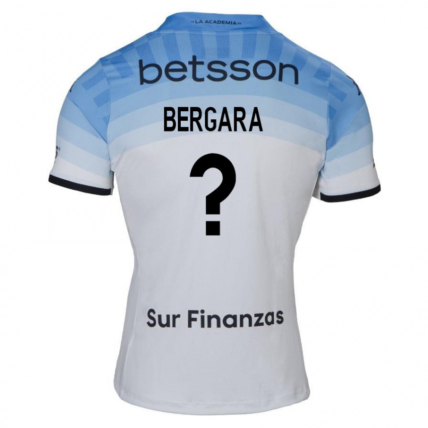 Kinderen Matías Bergara #0 Wit Blauw Zwart Uitshirt Uittenue 2024/25 T-Shirt België