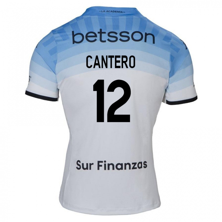 Kinderen Milton Cantero #12 Wit Blauw Zwart Uitshirt Uittenue 2024/25 T-Shirt België