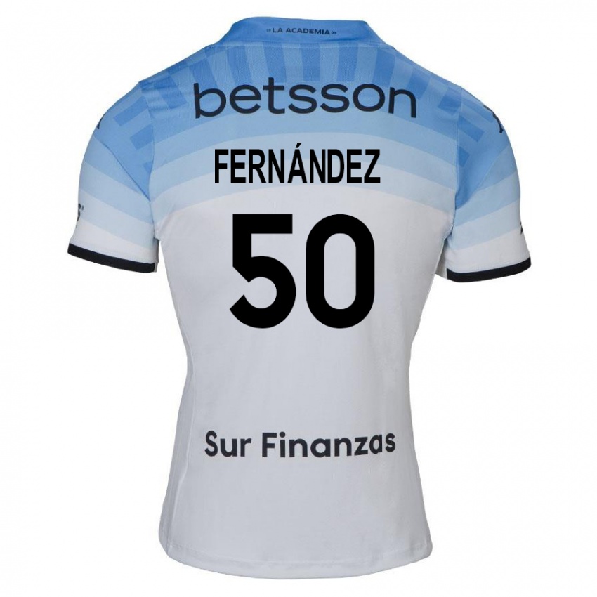 Kinderen Román Fernández #50 Wit Blauw Zwart Uitshirt Uittenue 2024/25 T-Shirt België