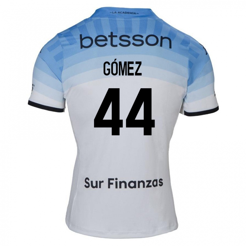 Kinderen Francisco Gómez #44 Wit Blauw Zwart Uitshirt Uittenue 2024/25 T-Shirt België