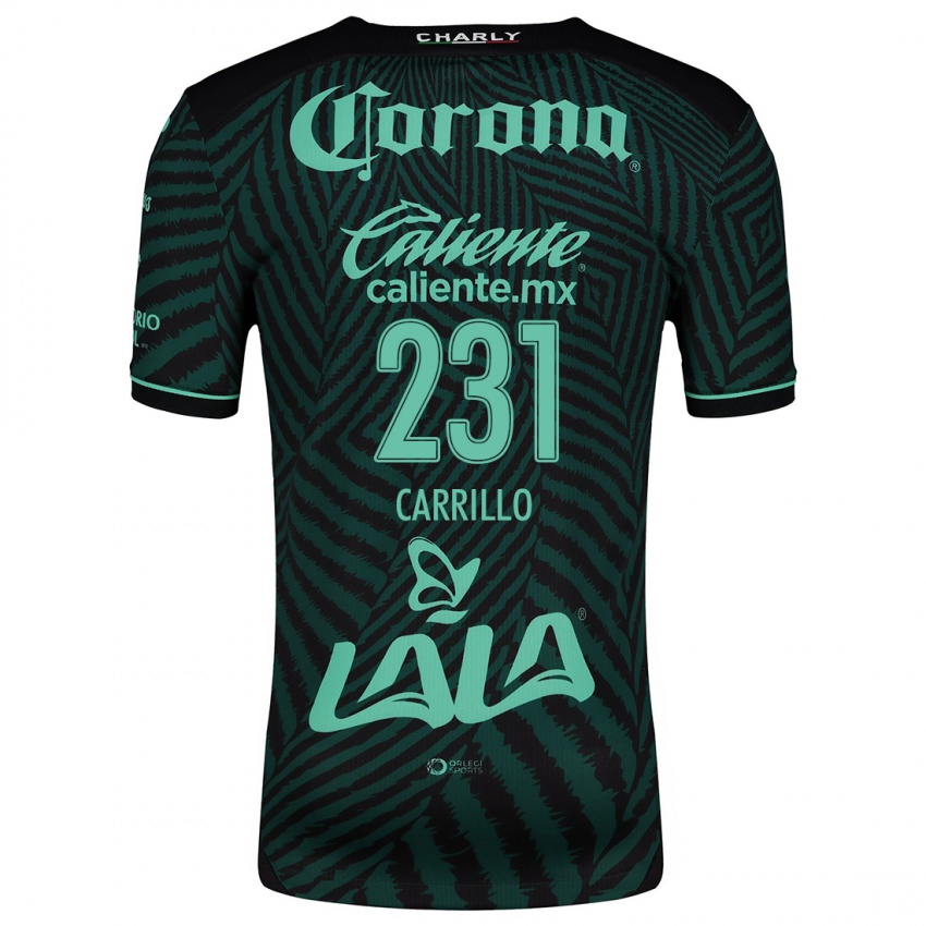 Kinder Ángel Carrillo #231 Schwarz Grün Auswärtstrikot Trikot 2024/25 T-Shirt Belgien