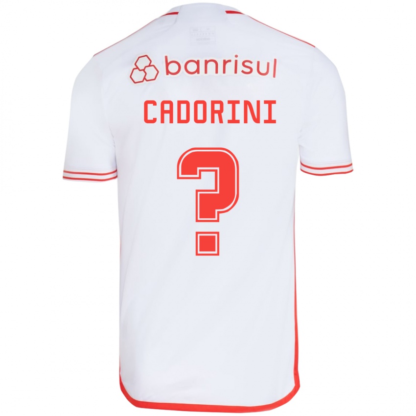 Enfant Maillot Matheus Cadorini #0 Blanc Rouge Tenues Extérieur 2024/25 T-Shirt Belgique