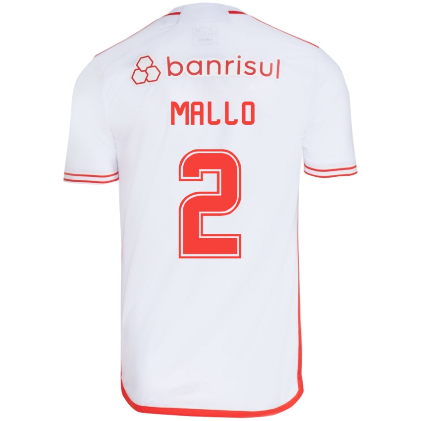 Kinder Hugo Mallo #2 Weiß Rot Auswärtstrikot Trikot 2024/25 T-Shirt Belgien