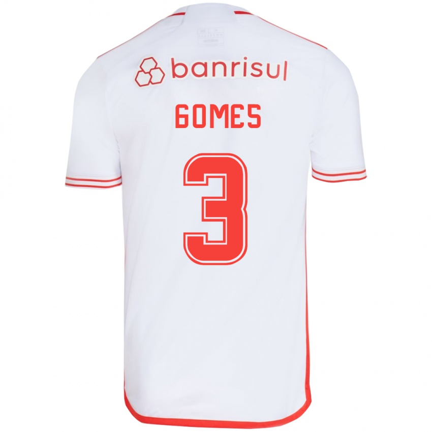 Kinder Igor Gomes #3 Weiß Rot Auswärtstrikot Trikot 2024/25 T-Shirt Belgien