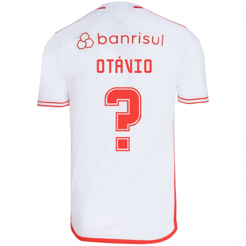 Kinder Luis Otávio #0 Weiß Rot Auswärtstrikot Trikot 2024/25 T-Shirt Belgien