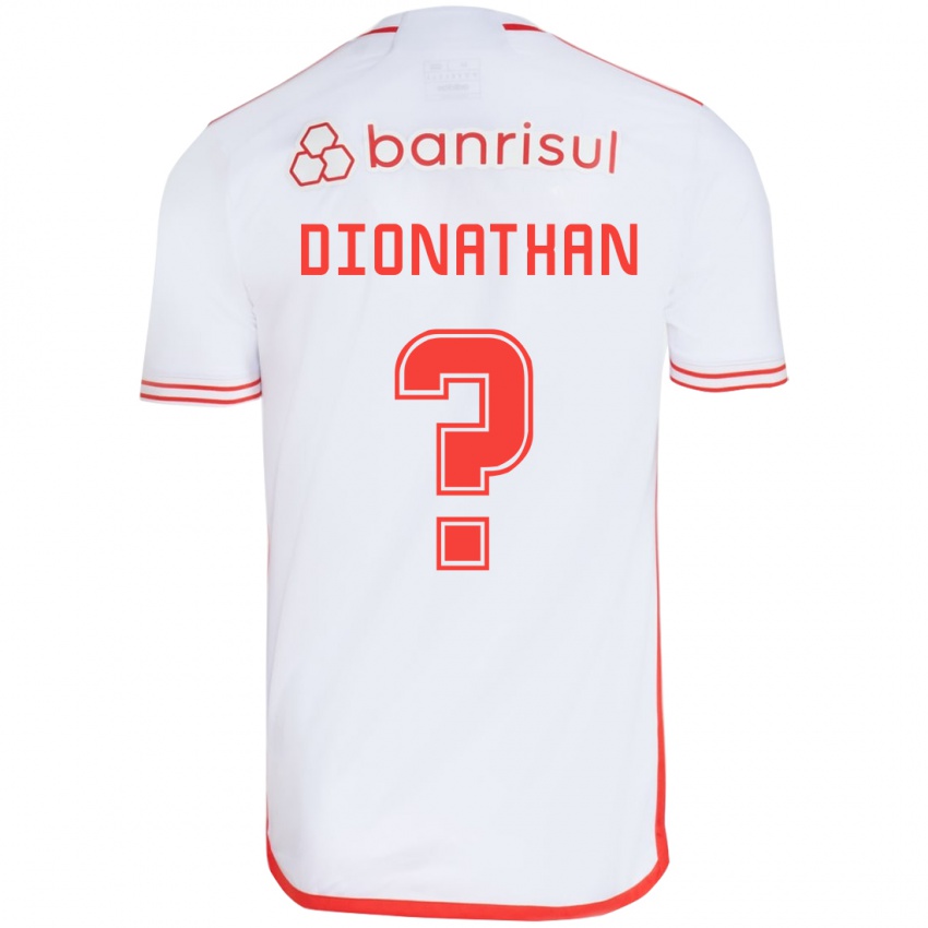 Kinderen Dionathan #0 Wit Rood Uitshirt Uittenue 2024/25 T-Shirt België