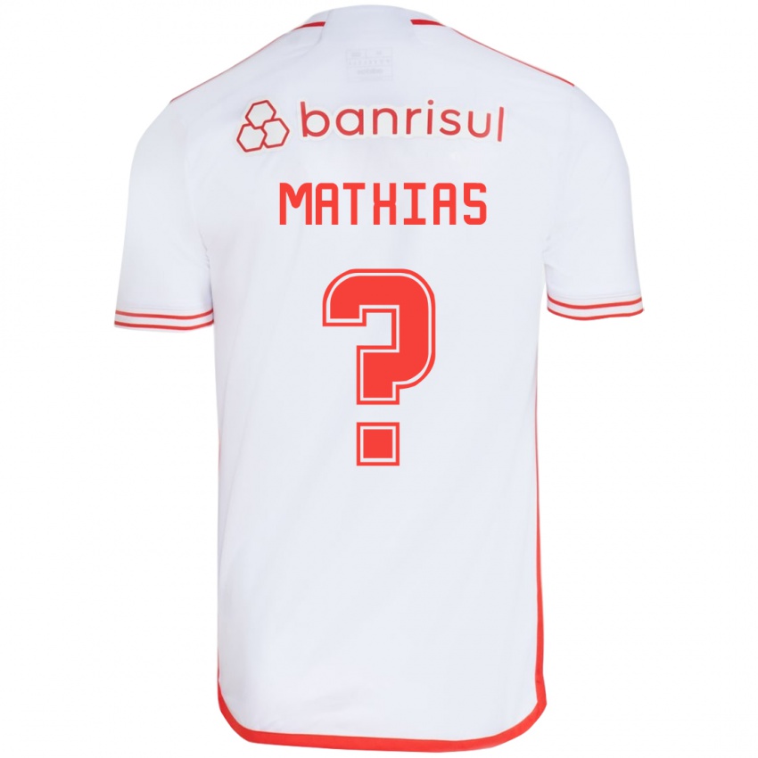 Kinder Ricardo Mathias #0 Weiß Rot Auswärtstrikot Trikot 2024/25 T-Shirt Belgien