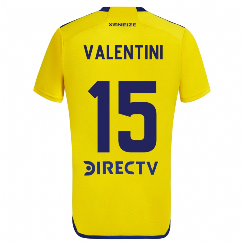 Kinder Nicolas Valentini #15 Gelb Blau Auswärtstrikot Trikot 2024/25 T-Shirt Belgien