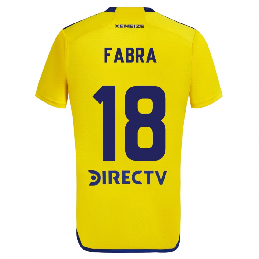 Enfant Maillot Frank Fabra #18 Jaune Bleu Tenues Extérieur 2024/25 T-Shirt Belgique