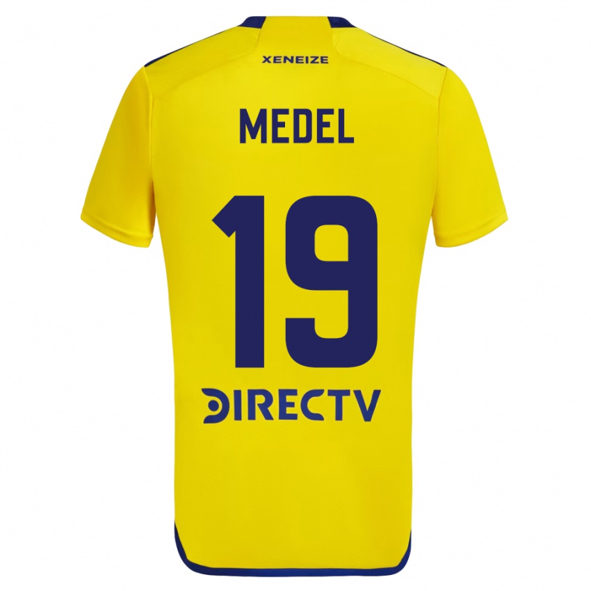 Enfant Maillot Gary Medel #19 Jaune Bleu Tenues Extérieur 2024/25 T-Shirt Belgique