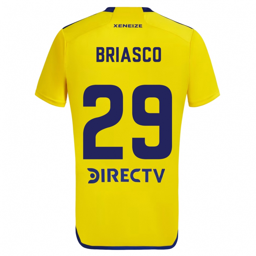 Enfant Maillot Norberto Briasco #29 Jaune Bleu Tenues Extérieur 2024/25 T-Shirt Belgique