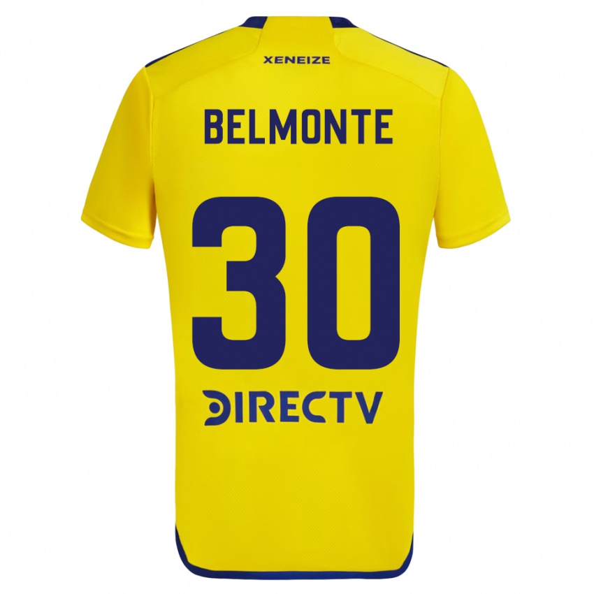 Enfant Maillot Tomás Belmonte #30 Jaune Bleu Tenues Extérieur 2024/25 T-Shirt Belgique