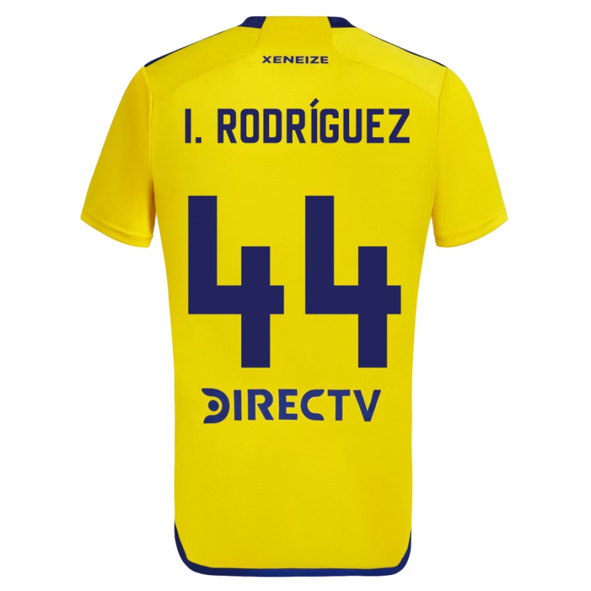 Enfant Maillot Ignacio Rodríguez #44 Jaune Bleu Tenues Extérieur 2024/25 T-Shirt Belgique