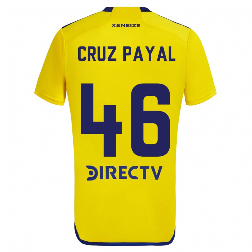 Enfant Maillot Juan Cruz Payal #46 Jaune Bleu Tenues Extérieur 2024/25 T-Shirt Belgique