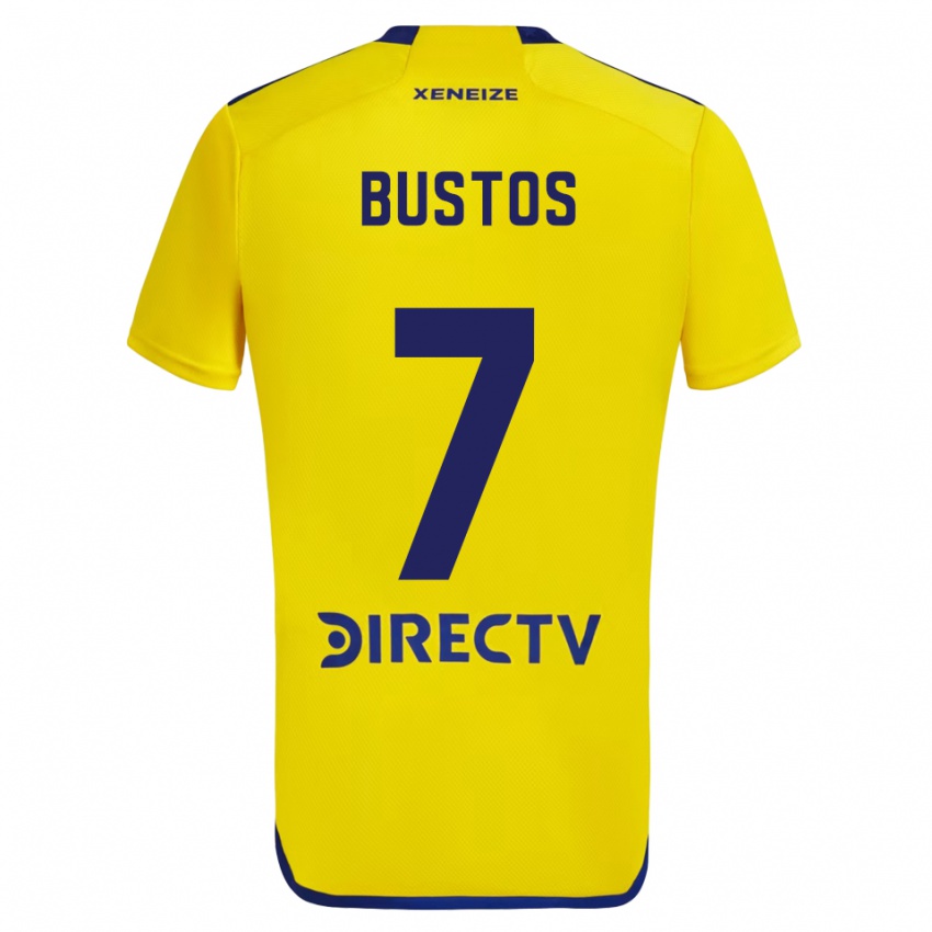 Enfant Maillot Tomás Bustos #7 Jaune Bleu Tenues Extérieur 2024/25 T-Shirt Belgique