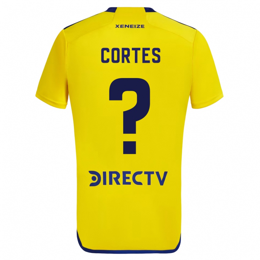 Enfant Maillot Brandon Cortés #0 Jaune Bleu Tenues Extérieur 2024/25 T-Shirt Belgique