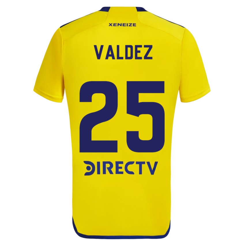 Enfant Maillot Bruno Valdez #25 Jaune Bleu Tenues Extérieur 2024/25 T-Shirt Belgique