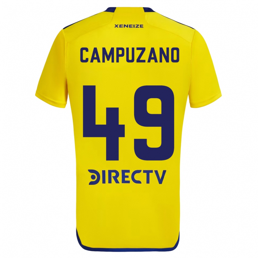 Enfant Maillot Jorman Campuzano #49 Jaune Bleu Tenues Extérieur 2024/25 T-Shirt Belgique