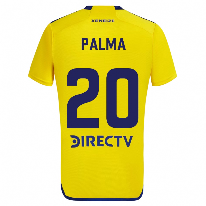 Enfant Maillot Lucas Palma #20 Jaune Bleu Tenues Extérieur 2024/25 T-Shirt Belgique