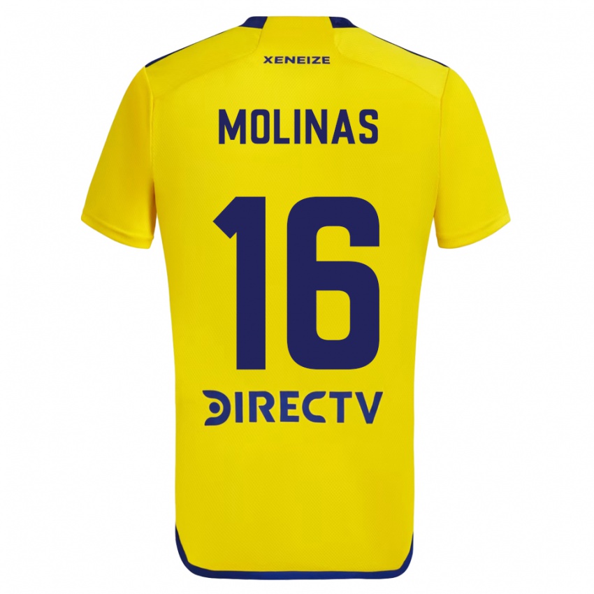 Kinderen Aaron Molinas #16 Geel Blauw Uitshirt Uittenue 2024/25 T-Shirt België