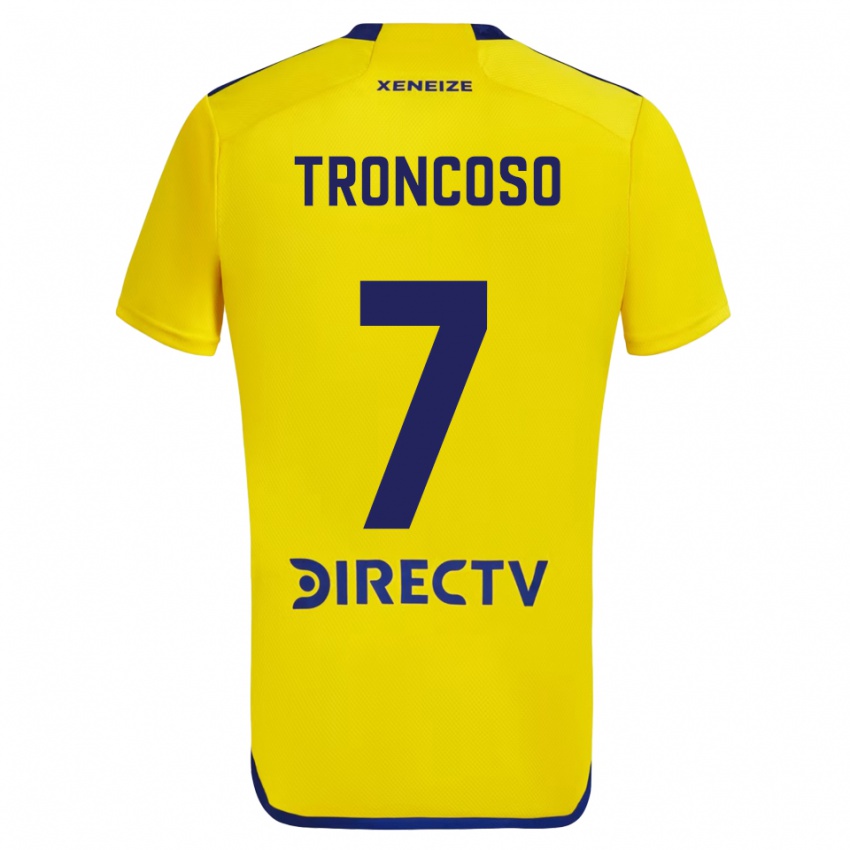 Enfant Maillot Carolina Troncoso #7 Jaune Bleu Tenues Extérieur 2024/25 T-Shirt Belgique