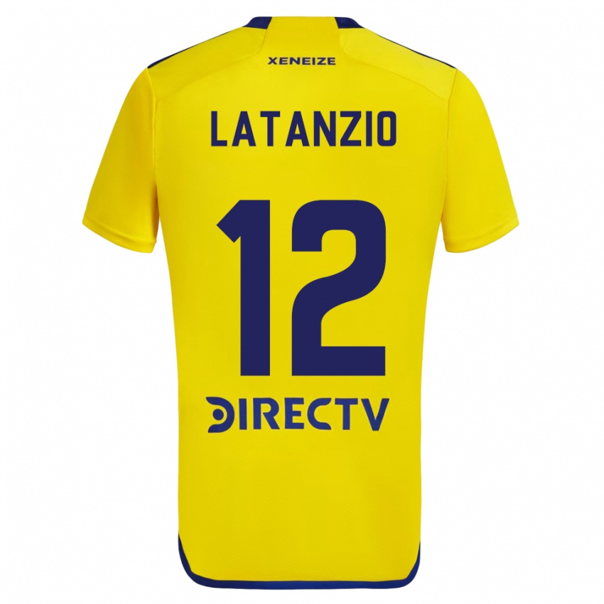 Enfant Maillot Florencia Latanzio #12 Jaune Bleu Tenues Extérieur 2024/25 T-Shirt Belgique