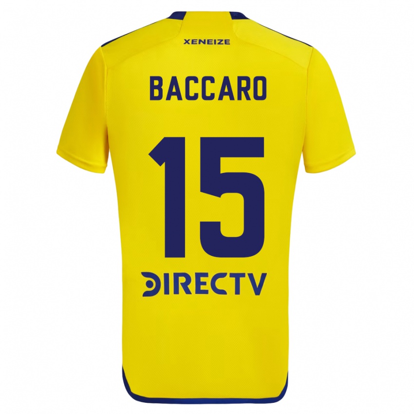 Enfant Maillot Camila Baccaro #15 Jaune Bleu Tenues Extérieur 2024/25 T-Shirt Belgique