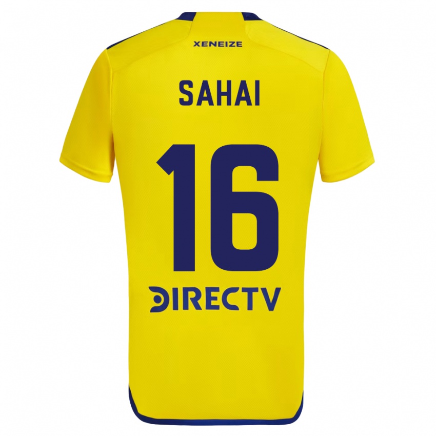 Enfant Maillot Veer Sahai #16 Jaune Bleu Tenues Extérieur 2024/25 T-Shirt Belgique