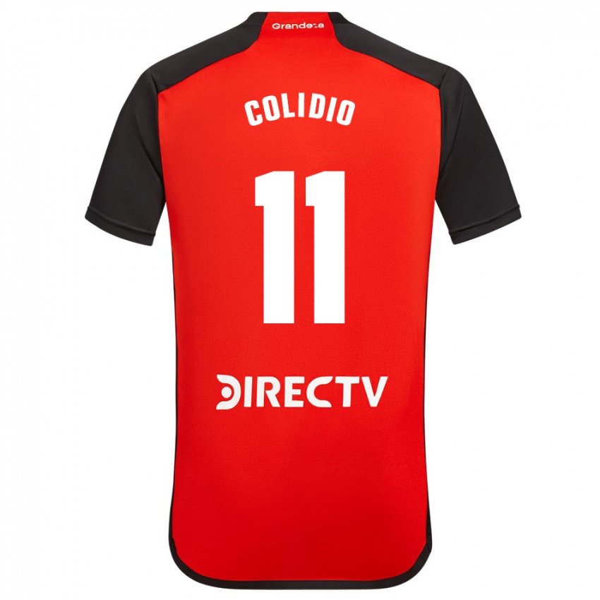 Enfant Maillot Facundo Colidio #11 Rouge Noir Blanc Tenues Extérieur 2024/25 T-Shirt Belgique