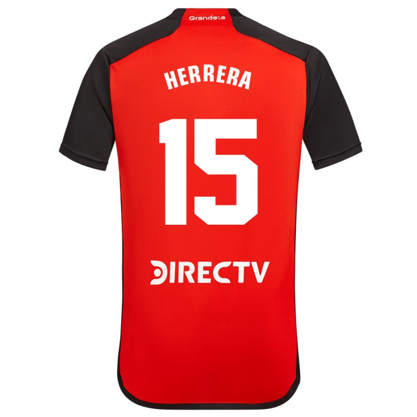 Enfant Maillot Andrés Herrera #15 Rouge Noir Blanc Tenues Extérieur 2024/25 T-Shirt Belgique