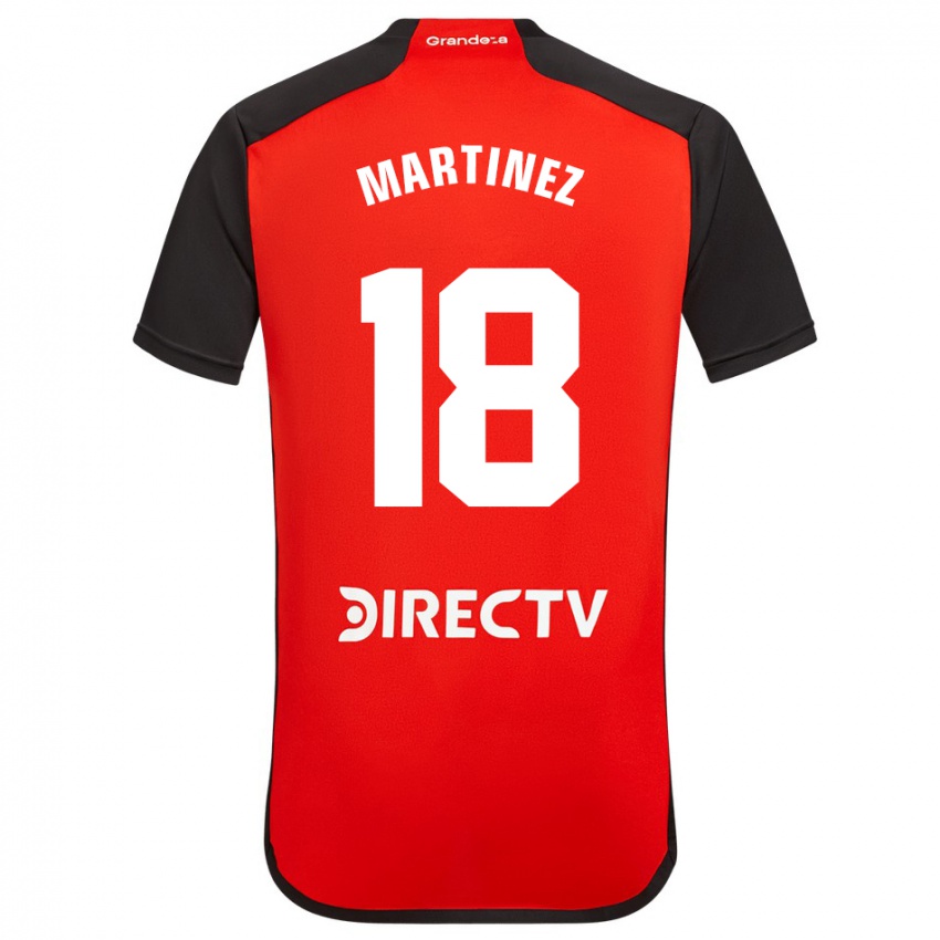 Enfant Maillot Pity Martínez #18 Rouge Noir Blanc Tenues Extérieur 2024/25 T-Shirt Belgique