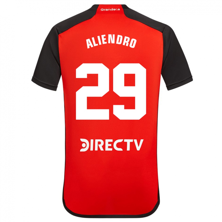 Enfant Maillot Rodrigo Aliendro #29 Rouge Noir Blanc Tenues Extérieur 2024/25 T-Shirt Belgique