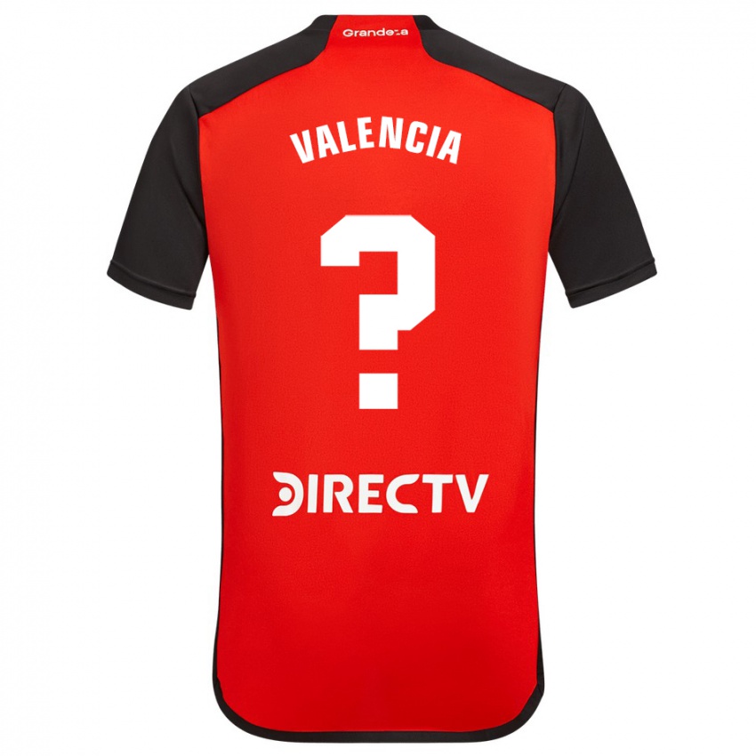 Enfant Maillot Oswaldo Valencia #0 Rouge Noir Blanc Tenues Extérieur 2024/25 T-Shirt Belgique