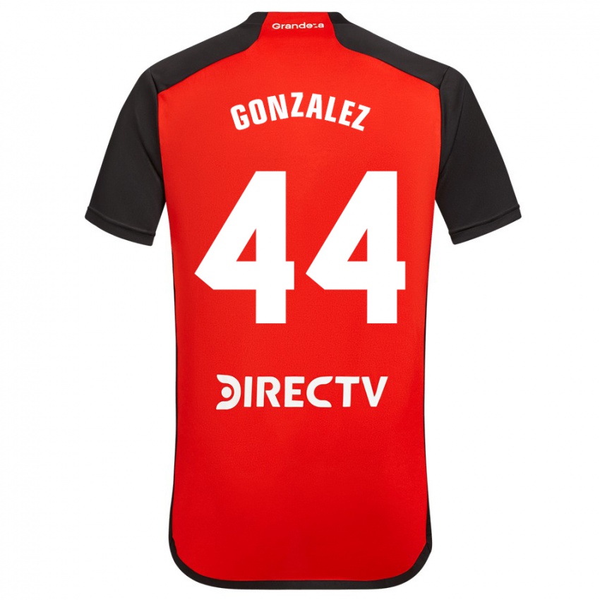 Enfant Maillot Alexis González #44 Rouge Noir Blanc Tenues Extérieur 2024/25 T-Shirt Belgique