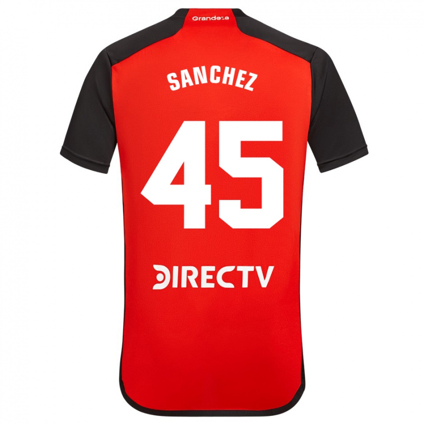 Enfant Maillot Sebastián Sánchez #45 Rouge Noir Blanc Tenues Extérieur 2024/25 T-Shirt Belgique