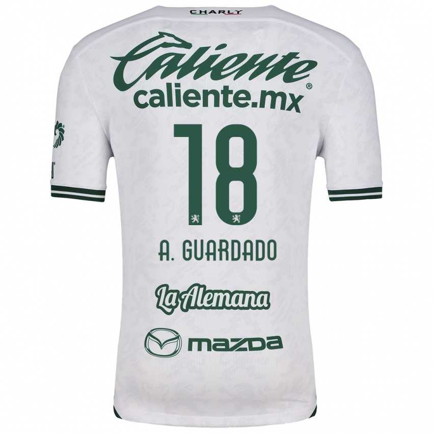 Enfant Maillot Andrés Guardado #18 Blanc Vert Tenues Extérieur 2024/25 T-Shirt Belgique