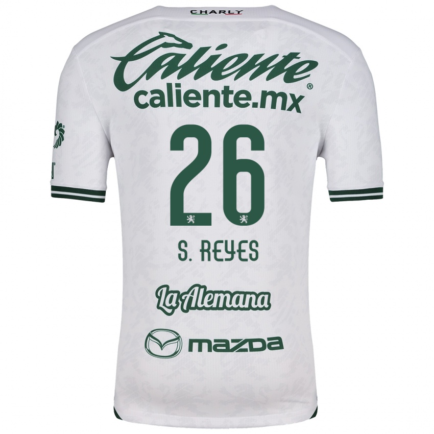 Kinderen Salvador Reyes #26 Wit Groen Uitshirt Uittenue 2024/25 T-Shirt België