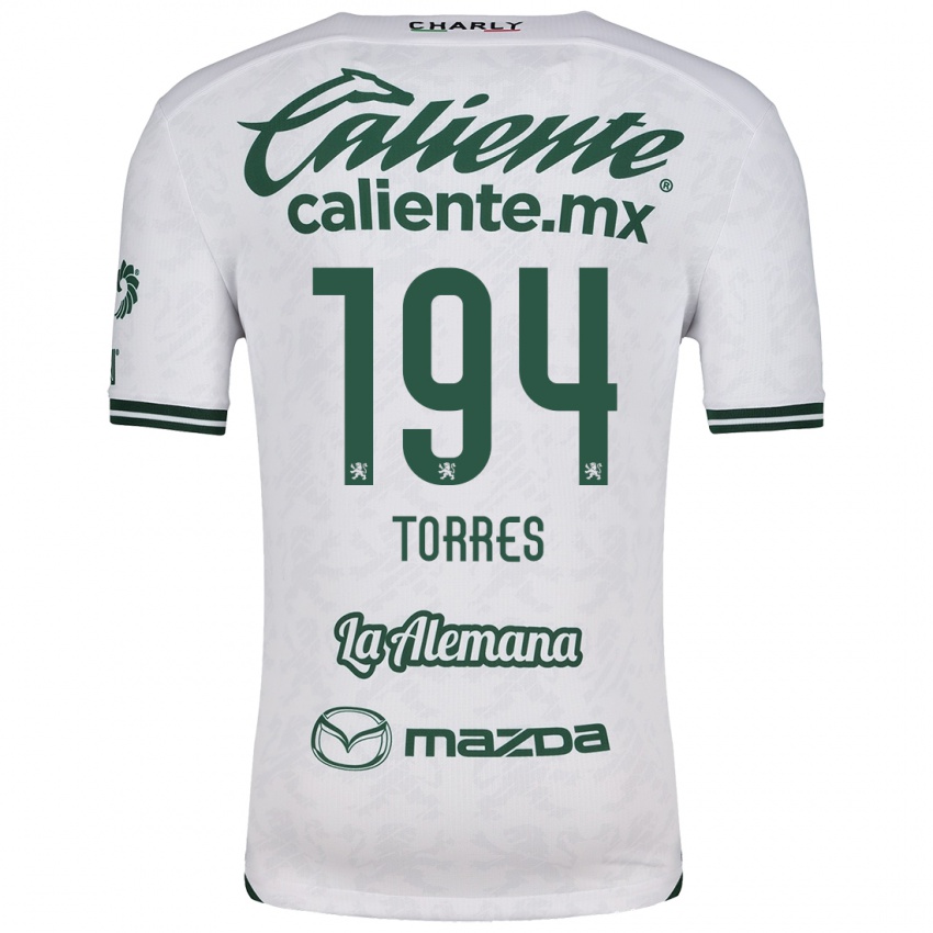 Kinderen Erick Torres #194 Wit Groen Uitshirt Uittenue 2024/25 T-Shirt België