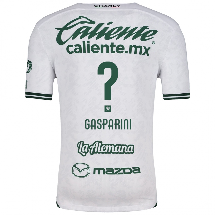 Kinderen Joaquín Gasparini #0 Wit Groen Uitshirt Uittenue 2024/25 T-Shirt België