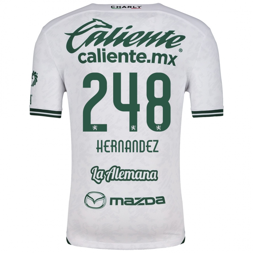 Kinderen Fernando Hernández #248 Wit Groen Uitshirt Uittenue 2024/25 T-Shirt België