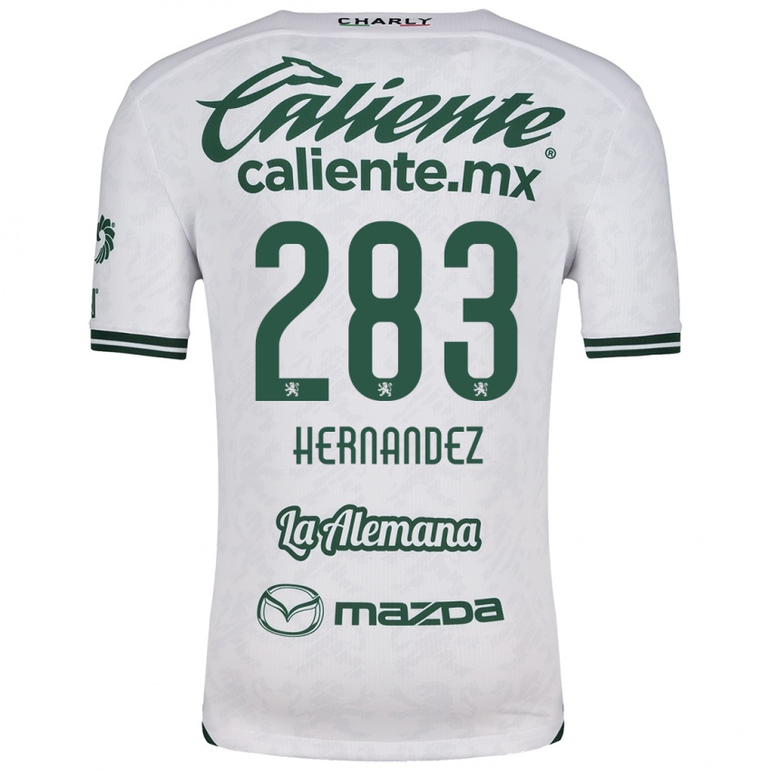 Enfant Maillot Karin Hernández #283 Blanc Vert Tenues Extérieur 2024/25 T-Shirt Belgique