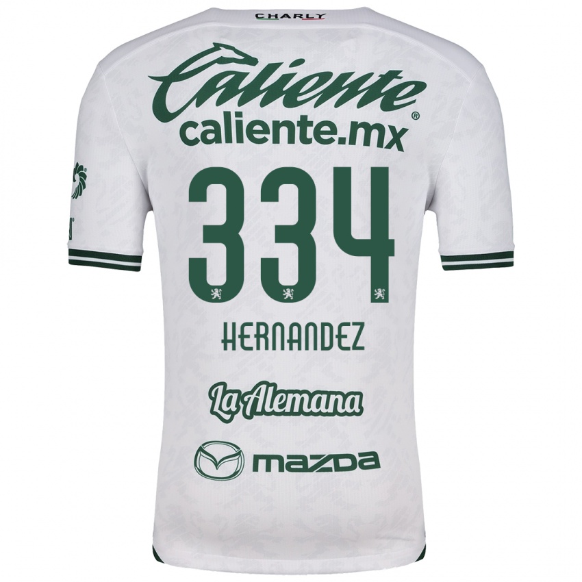 Enfant Maillot Alan Hernández #334 Blanc Vert Tenues Extérieur 2024/25 T-Shirt Belgique