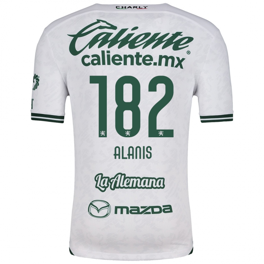 Kinderen Alejandro Alanís #182 Wit Groen Uitshirt Uittenue 2024/25 T-Shirt België