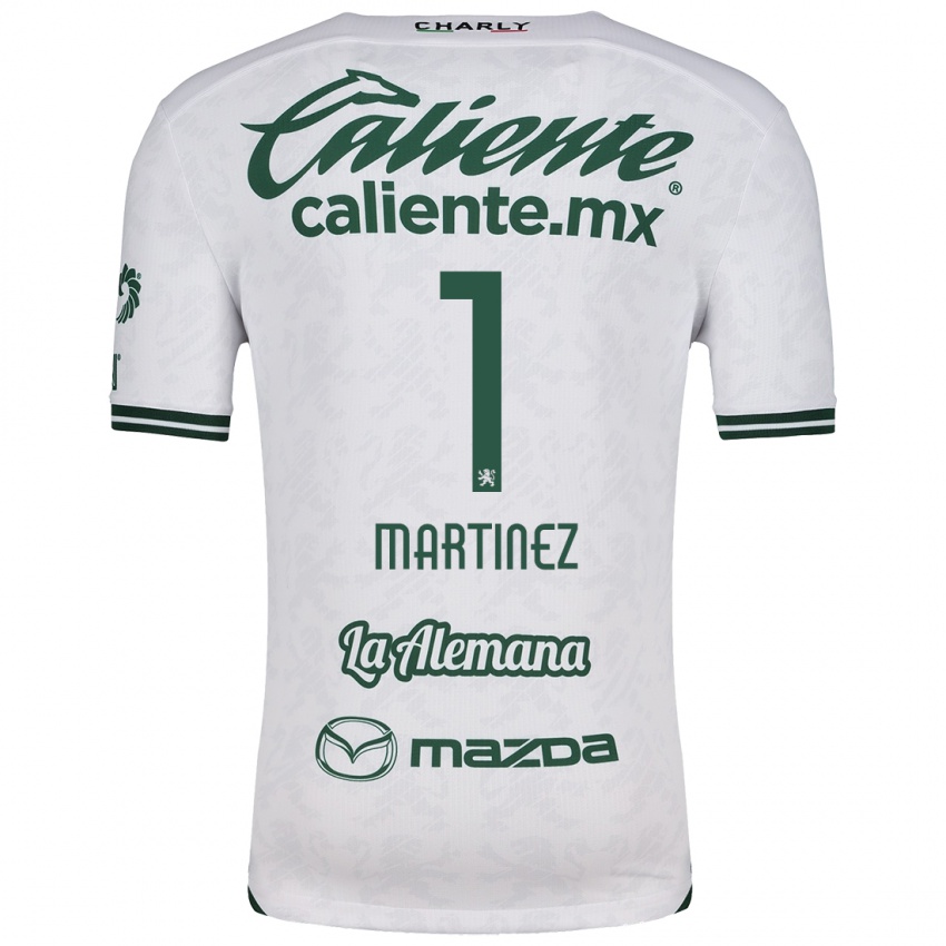 Enfant Maillot Angeles Martínez #1 Blanc Vert Tenues Extérieur 2024/25 T-Shirt Belgique